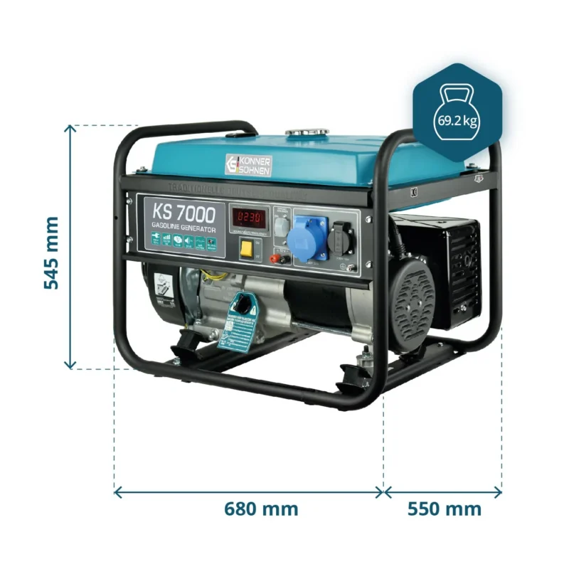 Bensiinigeneraator Könner & Söhnen KS 7000