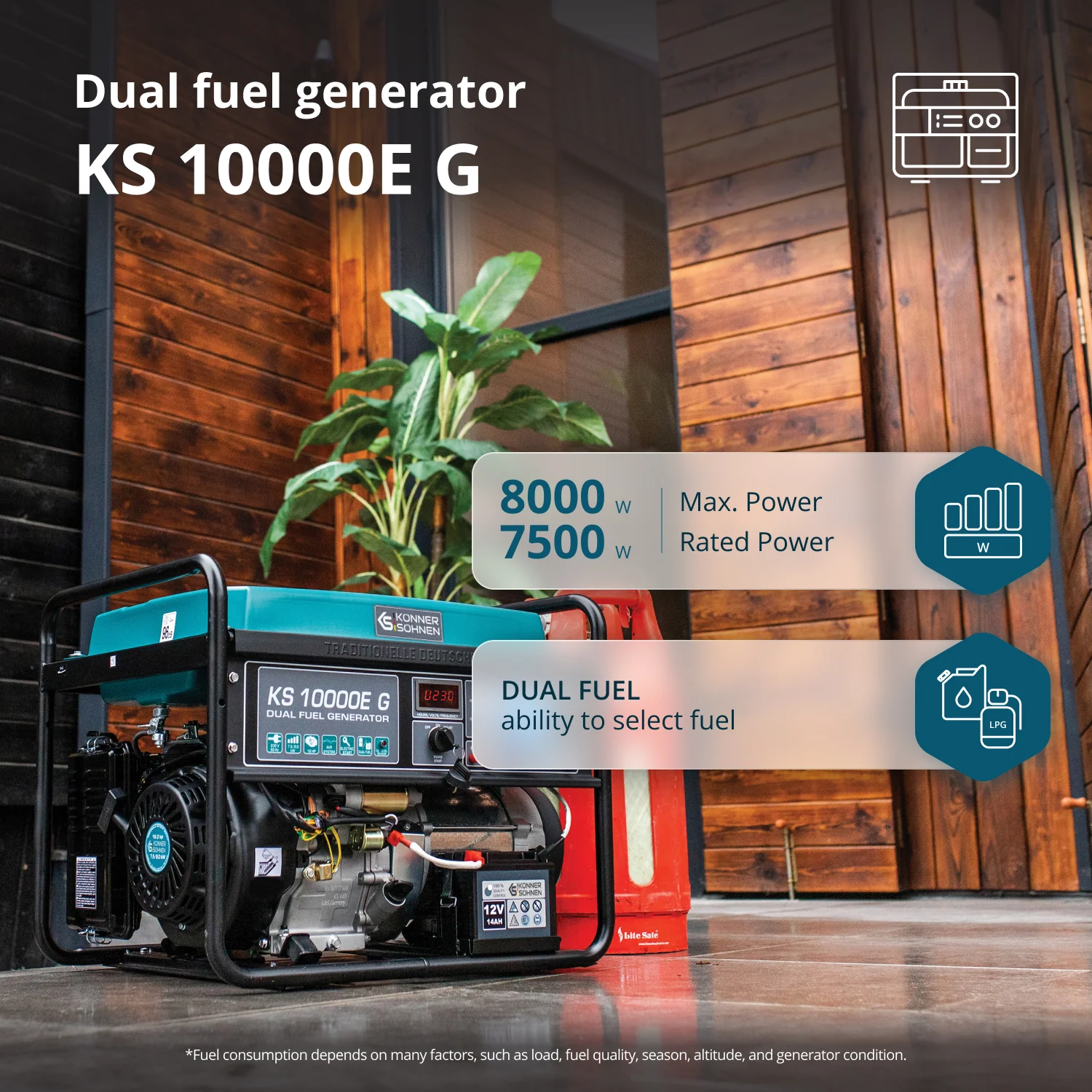 LPG/Bensiinigeneraator Könner & Söhnen KS 10000E G LPG/Bensiinigeneraator Könner & Söhnen KS 10000E G