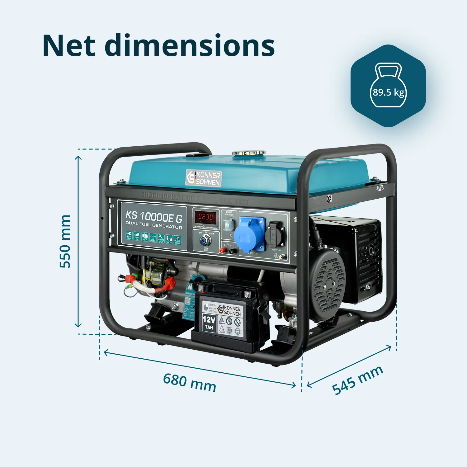 LPG/Bensiinigeneraator Könner & Söhnen KS 10000E G LPG/Bensiinigeneraator Könner & Söhnen KS 10000E G