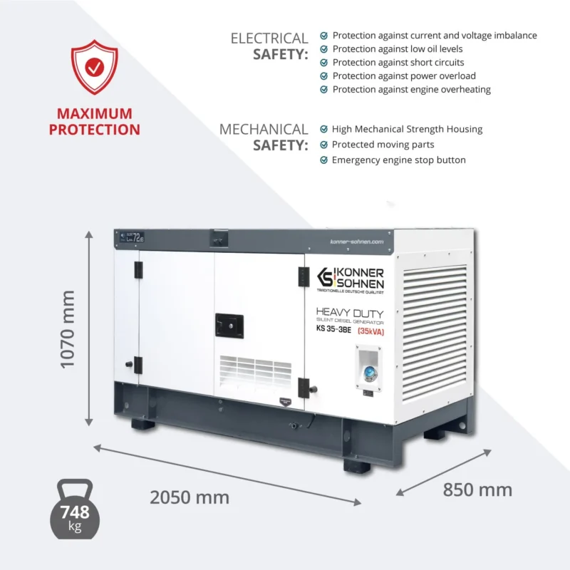 Kolmefaasiline diisel generaator Könner & Söhnen KS 35-3BE