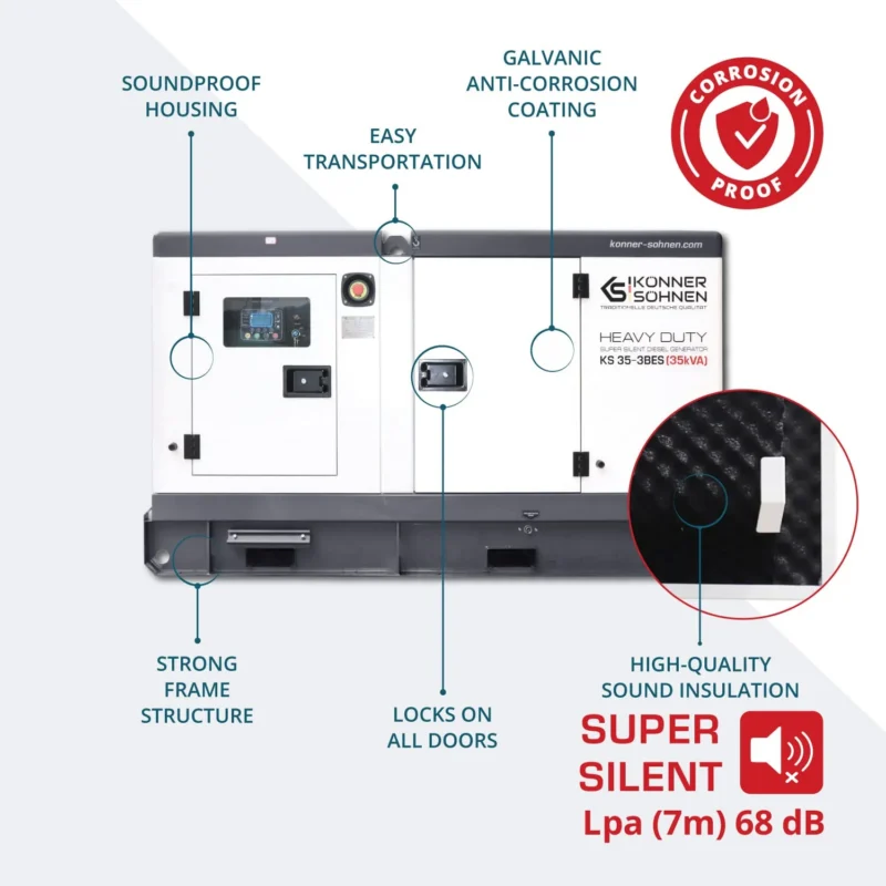 Kolmefaasiline diisel generaator Könner & Söhnen KS 35-3BES
