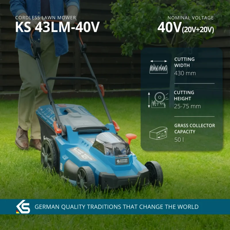 Könner & Söhnen akutoitega muruniiduk KS 43LM-40V