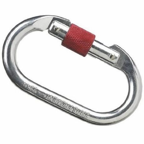 Karabiin kruviga, ava 17mm, metall, Delta Plus