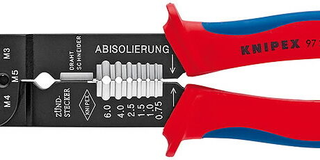 Isolatsiooni koorimise tangid koos kaablikinga pressiga 0,5 0,5-2.5mm2, Knipex