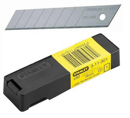 Murtavad noaterad 18mm 50tk, Stanley