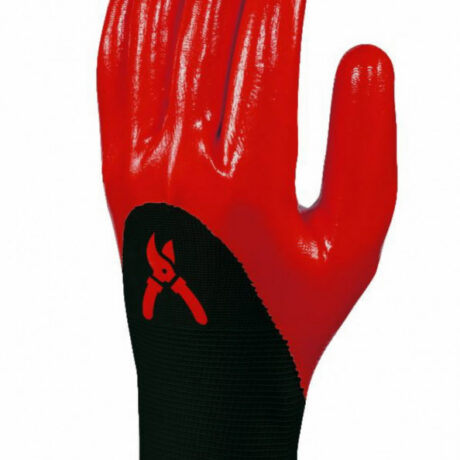 Kindad, polüester, nitriilkattega, punane 10, Delta Plus