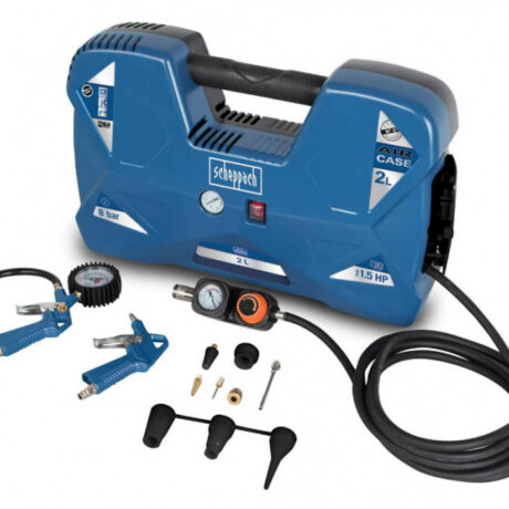 Kompressor Aircase, 2L paagiga + tarvikud õlivaba, Scheppach