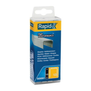 Klambrid 13/10 5000tk, 10,6x0,7mm, kollane, plastkarbis, tsi, Rapid