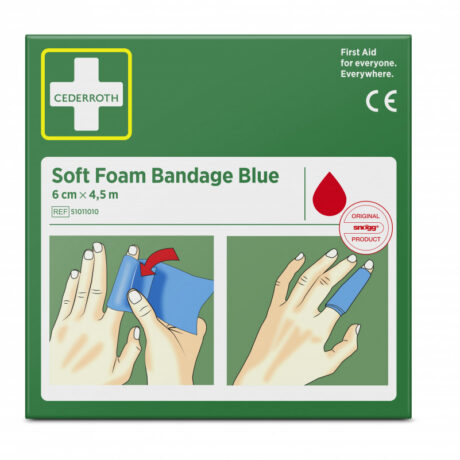 Isekinnituv liimivaba haavaside, sinine, 6 cm x 4,5 m, Cederroth