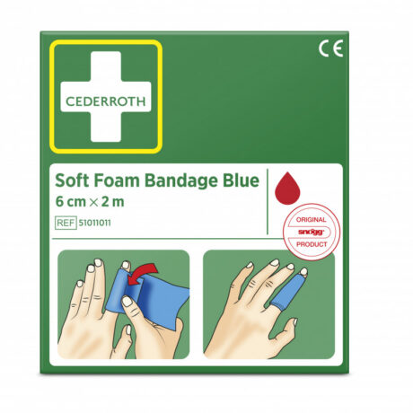 Isekinnituv haavaside, sinine, 6 cm x 2 m, Cederroth