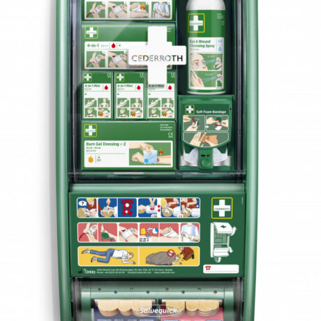 Esmaabikomplekt, seinale kinnitatav, haavasidemega, Cederroth