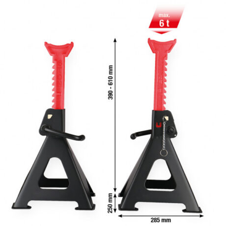 Aluspukk terasest, kiirseadistatav 6000 KG 2 pcs, KS Tools