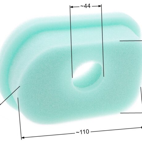 Õhufilter B&S 3 - 4 HP vahtplastist vertikaalse võlliga