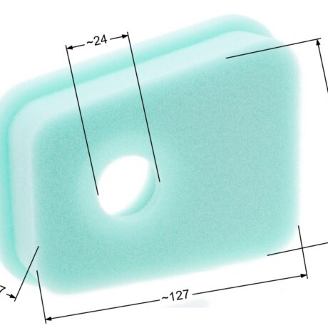 Õhufilter B&S vahtplastist 2–5 hj horisontaalse võlliga