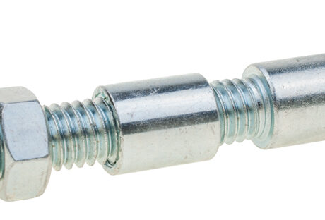 Wheel bolt for lawn mowers