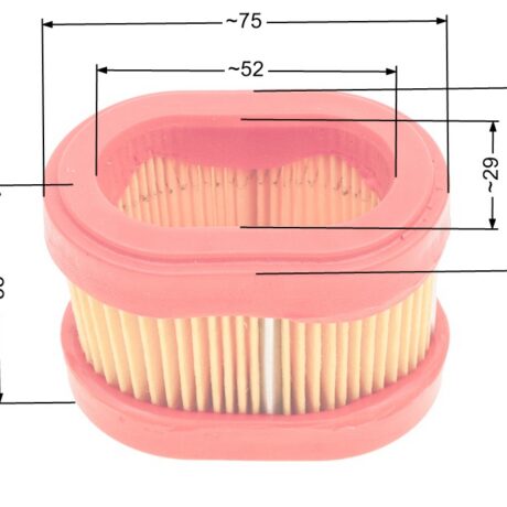 Air filter B&S 3 - 4HP oval horizontal shaft flathead engine