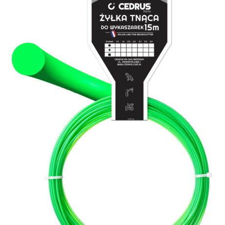 Trimmer line 2.0/15m /packaged/ round green