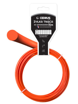 Trimmer line 2.4/15m /packaged/ round orange