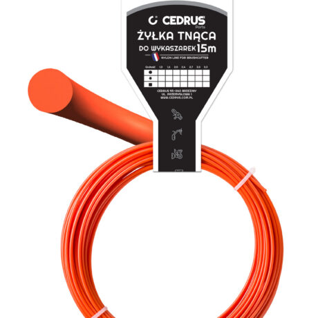 Trimmer line 2.4/15m /packaged/ round orange