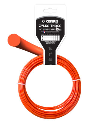 Trimmer line 2.7/15m /packaged/ round orange
