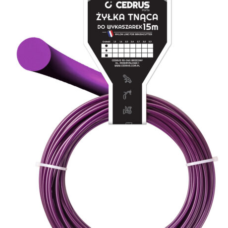 Trimmer line 3.0/15m /packaged/ round purple