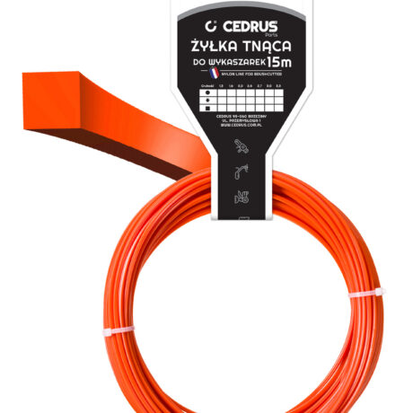 Trimmer line 2.4/15m /packaged/ rectangular orange