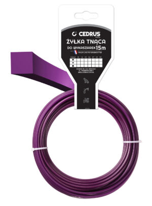 Trimmer line 3.0/15m /packaged/ rectangular purple