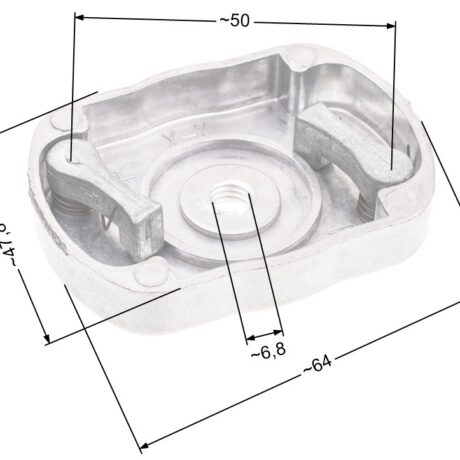 Starting pulley plate NAC double plastic