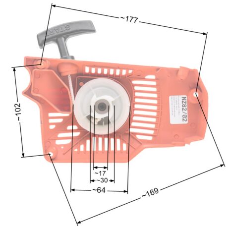 Recoil starter NAC CS3800 assy chainsaws available in DIY stores