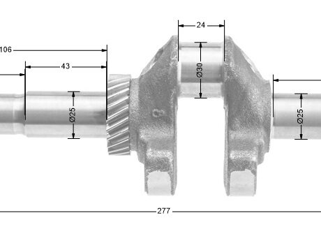 Crankshaft Loncin LC1P70FA ORIGINAL PART