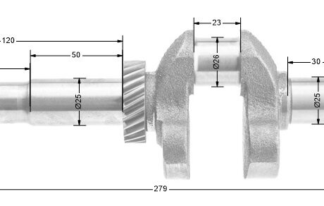 Crankshaft Loncin LC1P61FE ORIGINAL PART