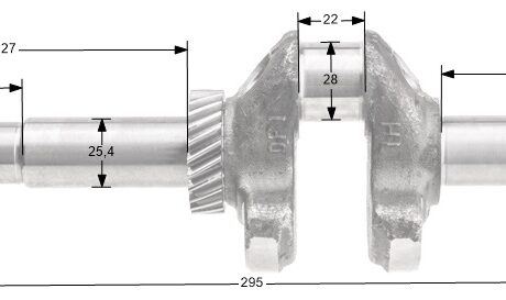 Crankshaft Loncin LC1P70FA shaft drive ORIGINAL PART