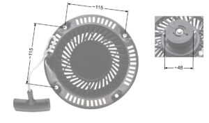 Recoil starter NAC DY lawn mowers available in DIY stores
