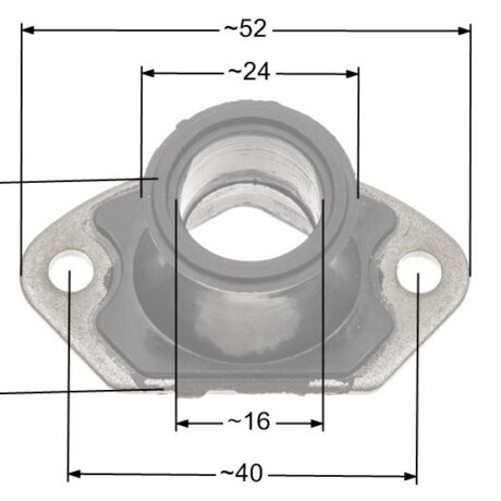 Carburetor intake boot connector NAC SPS 01-45 CS4500 CS5200 chainsaws available in DIY stores