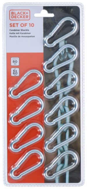 Karabiinhaak kanne 80kg 660mm 10tk