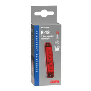 Led tuli 6 ledi,12/24V,punane,96*20*9mm