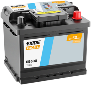 Exide Excell 50Ah 450A 207x175x190-+
