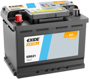 Exide Excell 62Ah 540A 242x175x190+-