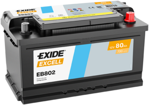 Exide Excell 80Ah 700A 315x175x175-+