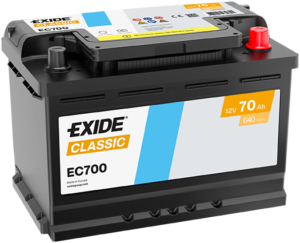 Exide Classic 70Ah 640A 278x175x190-+