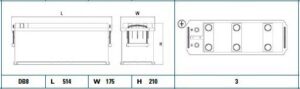 Exide StartPRO 135Ah1000A 514x175x210+-