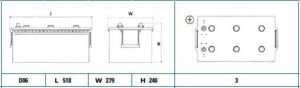Exide StartPRO 225Ah1200A518x274x240+-