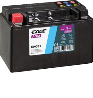 Exide AGM 9Ah 120A 150x90x105+-