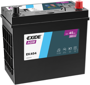 Exide AGM 45Ah 380A 237x127x227-+