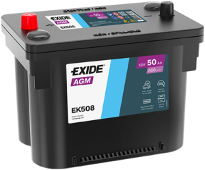 Exide AGM 50Ah 800A 260x173x206-+