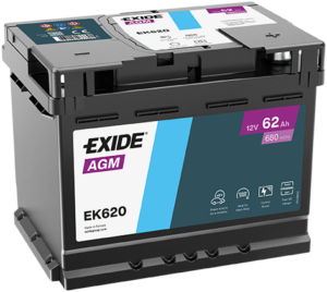 Exide AGM 62Ah 680A 242x175x190-+
