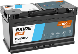 Exide EFB 100Ah 900A 353x175x190-+
