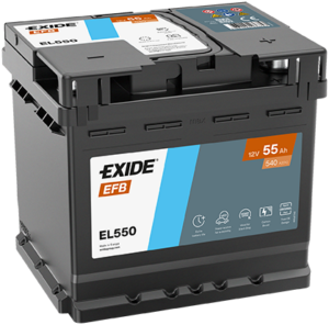 Exide EFB 55Ah 540A 207x175x190-+