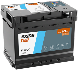 Exide EFB 60Ah 640A 242x175x190-+