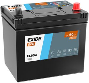 Exide EFB 60Ah 520A 230x173x222-+